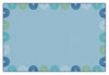 Carpets for Kids KIDSoft Rainbows Border Classroom Rug, Blue, Rectangle