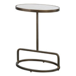 Uttermost Jessenia Oval Marble Accent Table with Gold Base
