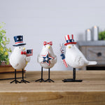 patriotic bird figurines