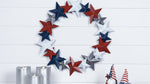 Indoor Patriotic Star Wreath – Metal Americana Decor 18