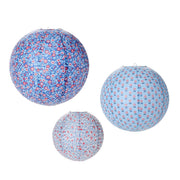 red white paper lanterns