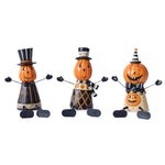 Jack O Lantern Shelf Sitter Trio – Polyresin Pumpkin Decor Set, 3.9×4.55×4.9 in by Melrose