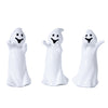 Spooky Ghost Figurine Set of 3 – Polyresin Halloween White Decor, 3×3.3×6.45 in by Melrose