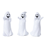 Spooky Ghost Figurine Set of 3 – Polyresin Halloween White Decor, 3×3.3×6.45 in by Melrose