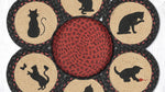 Cat Kitchen Essentials – Round Braided Jute Trivets in Gift Basket