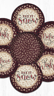 Hand-stenciled festive trivets for Christmas kitchen decor