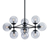 10-Light Modern Chandelier in Black – Zuo Belfast
