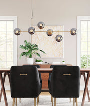 Zuo Brass Pendant Light with Six Globe Shades