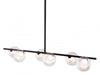 Matte Black Pendant Chandelier with G9 Sockets