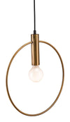 Zuo Modern – Irenza Brass Ceiling Lamp 17.7", Electroplated Steel, E26 G80 Bulb