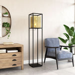 Zuo Modern Yves Floor Lamp – Gold & Black, 59.1" H, Perforated Shade, Steel Frame, Modern Accent Lighting