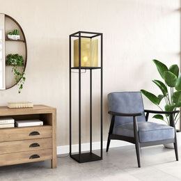 ZUO Modern Yves Floor Lamp – Gold & Black Accent Lighting