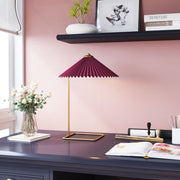 Zuo Modern Red & Gold Sculptural Table Lamp for Living Room