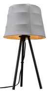 22.4" Modern Steel Table Lamp with Poly Linen Shade – Zuo Mozzi