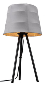 Zuo Modern 22.4" Mozzi Table Lamp Gray & Black – Powder-Coated Steel Base with Poly Linen Shade