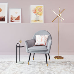 ZUO Modern Garza Floor Lamp – Brass Minimalist Accent Lighting