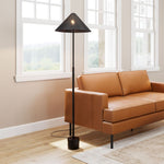 Zuo Modern Cardo Floor Lamp – Bronze, 64.6" H, Industrial-Modern Design, Dimmable with Rotary Switch