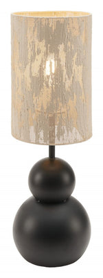 Zuo Modern Pupen Table Lamp Beige – Powder-Coated Steel Minimalist LED Nightstand Lamp, 24.2"H