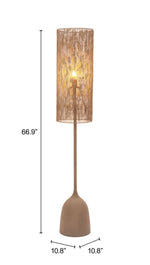 Modern Standing Lamp – Soft Taupe Finish, Buff Style