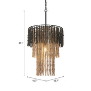 Zuo Modern Bizu Contemporary Ceiling Lamp – Elegant Two-Tone Pendant