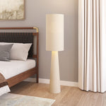 Zuo Modern Heaven Floor Lamp in Beige – 51.2"H PVC & Steel, Contemporary Design, Dimmer Compatible