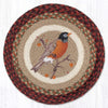 Country Style Robin Print Round Placemat 15 Inch