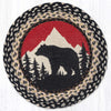 Earth Rugs Bear Mountain Round Placemat Rustic Cabin Dining