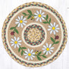 Rustic daisy round braided placemat for dining table