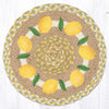 Rustic citrus lemon round braided placemat for dining table