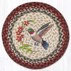 Nature-inspired hummingbird round braided placemat for dining table