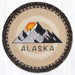 Earth Rugs Round Alaska Placemat – Wilderness Dining Accent 15"x15"