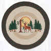 Wildlife full moon deer round placemat rustic dining table