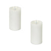 Simplux LED Wax Pillar Candle – 5"H – Moving Flame Set of 2 By Melrose