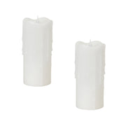 Melrose Simplux Designer LED Dripping Candle with Moving Flame and Remote (Set of 2)