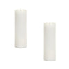 Moving Flame LED Wax Pillars – 9"H – Set of 2 By Melrose