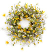 Melrose Mixed Daisy Floral Wreath 24"D