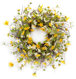 Melrose Mixed Daisy Floral Wreath 24"D