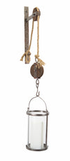 Melrose Industrial Pulley Mounted Canister Candleholder