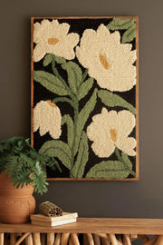 hand-hooked wall art