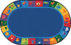 Carpets for Kids Sequential Seating Literacy Learning Rug, Oval, Blue