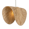 Natural raffia pendant light