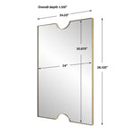 Modern Gold Leaf Mirror – Vanity Accent, 35.5