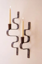 wavy metal sconces,
