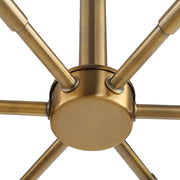 Uttermost 21391 Cret 12 Light Brass Chandelier with Built In LED Inspired by Art Deco Design