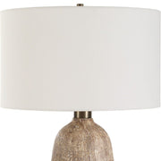 Natural Finish Lamp with 17″ Fabric Shade