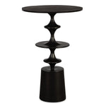 Uttermost Flight Accent Table Black Textured Metal with Curved Forms
