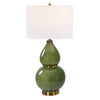 Uttermost Gourd Table Lamp in Moss Green Ceramic