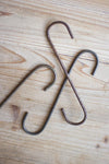 Set of twelve 9 inch gunmetal metal S-hooks