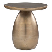 Uttermost 50028 Antigua Antique Brass Side Table with Textured Finish 20