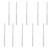 Set of thin metal rods on a white background